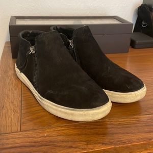 Black suede shoes